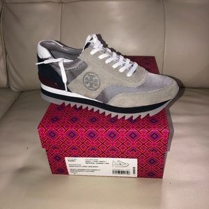 Tory Burch Sawtooth Logo Trainer Sneaker Size 8